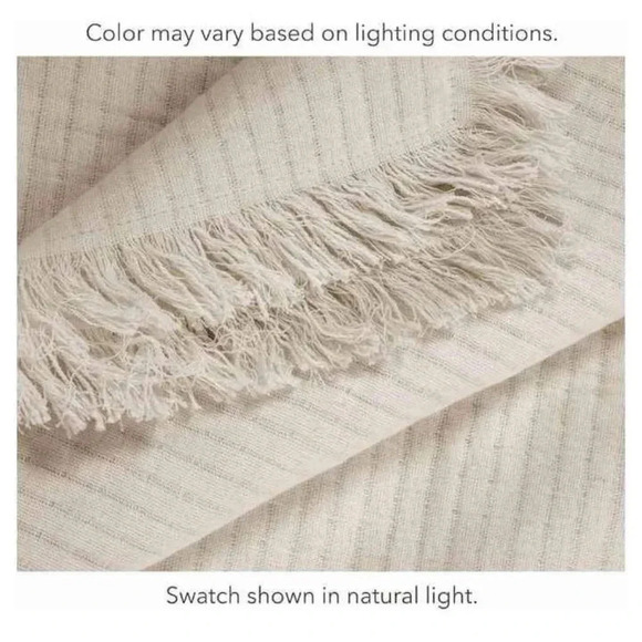 NWT. Nate  Home by Nate Berkus Coton Matelassee Fringe Blanket - Picture 3 of 6